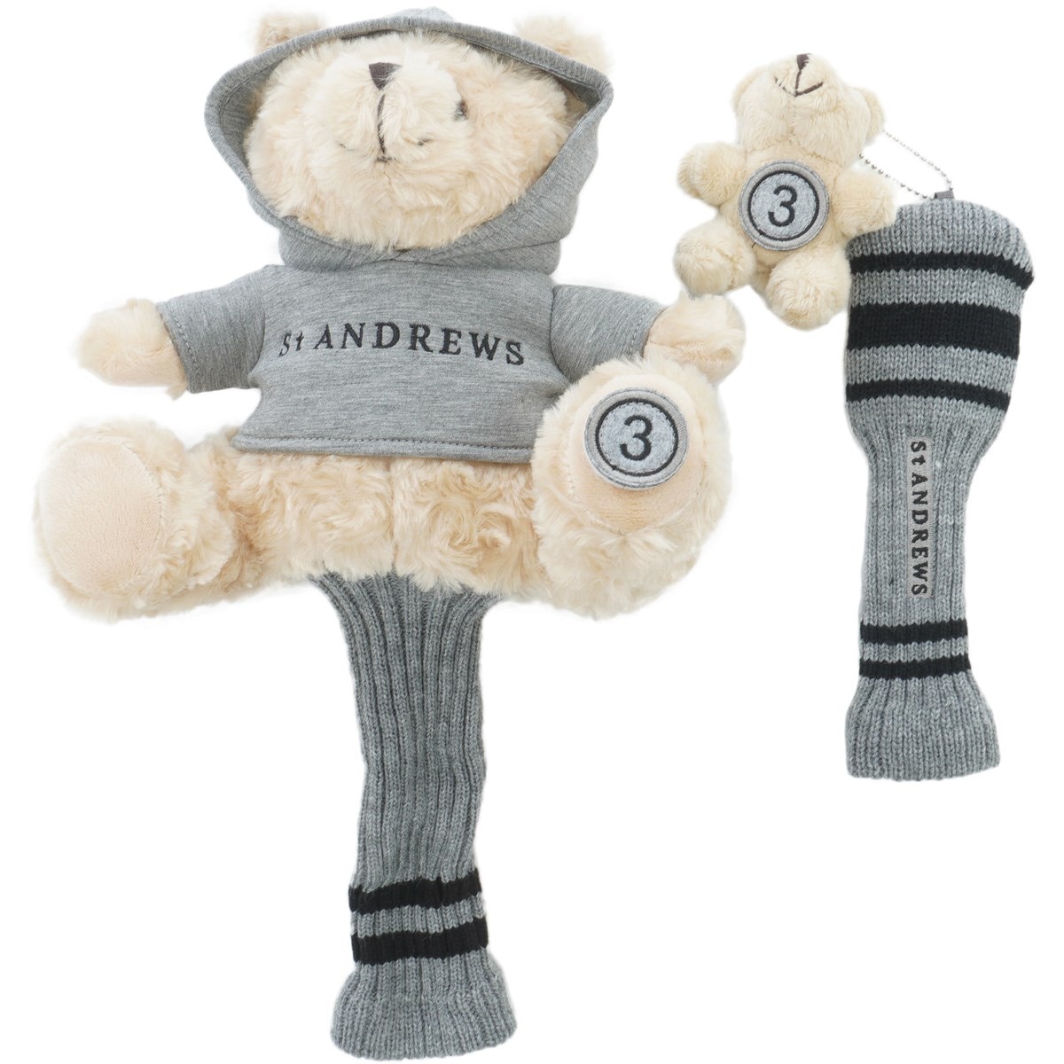 テディベアヘッドカバー 2個セット(ヘッドカバー（FW）)|St ANDREWS