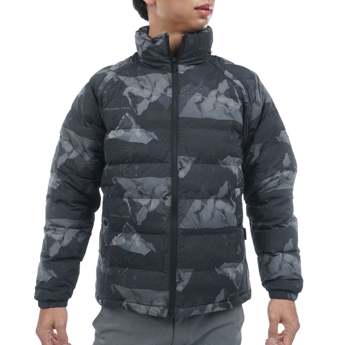 【美品】PING ピン ネイビー 中綿 キルティング セットアップ　Mサイズ 美品】PING ピン ネイビー 中綿 キルティング セットアップ Mサイズ 美