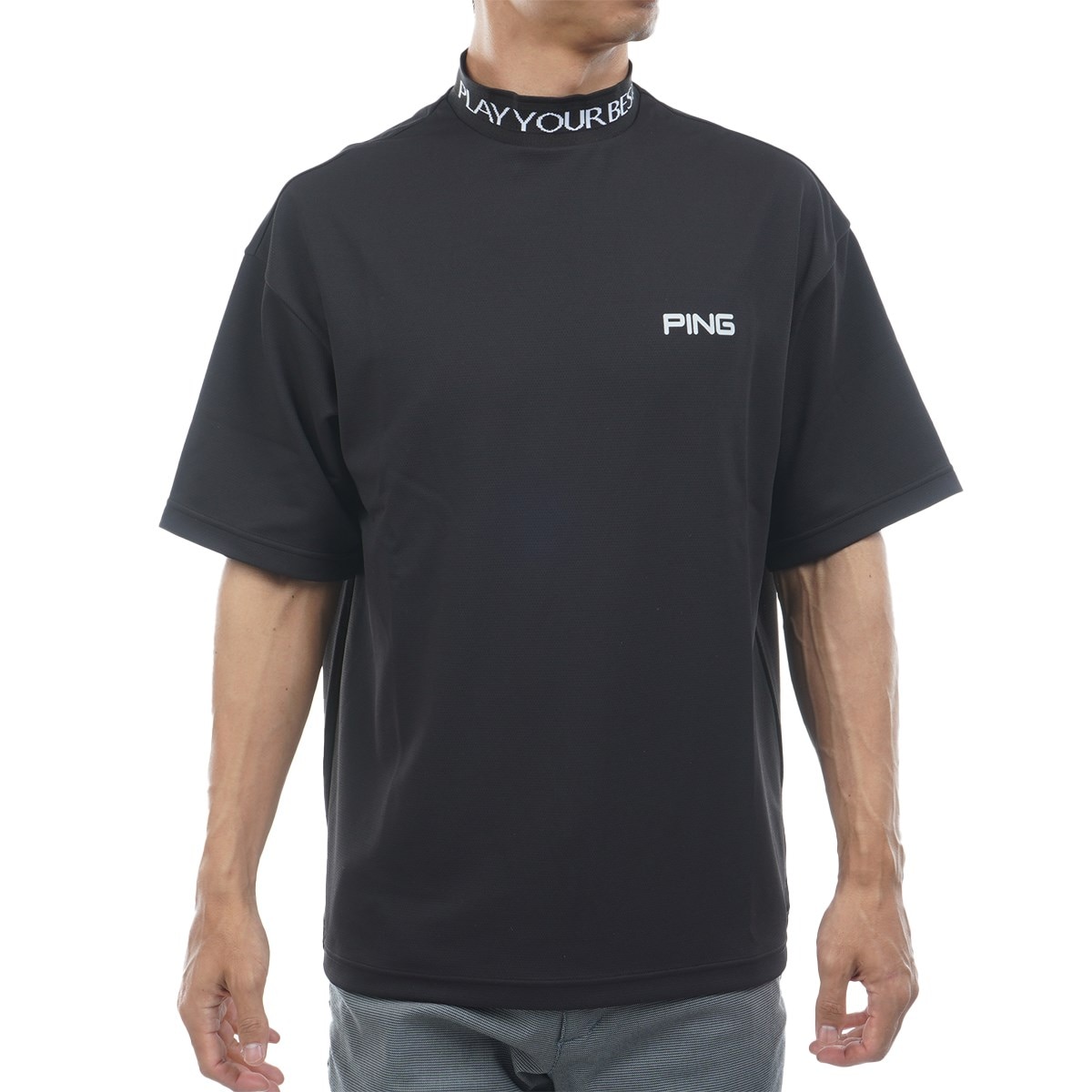 新品未使用　Ping ピン　半袖 ハイネックシャツ シャツ　ゴルフ インナー ピン（PING）（メンズ）ゴルフウェア モックネック 半袖 メンズ