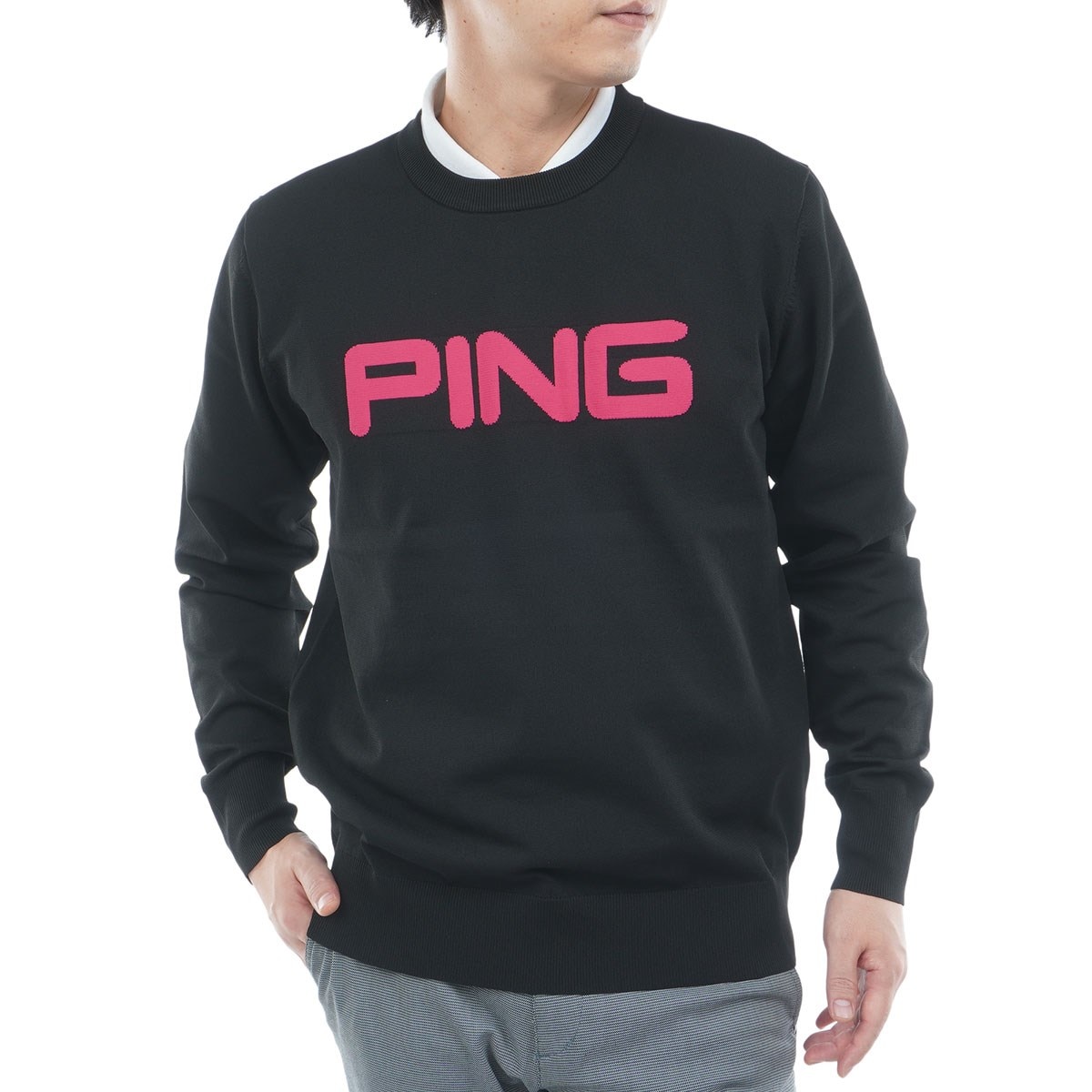 PING クルーネックセーター ゴルフウェア セール・アウトレット】Mr.PING USA クルーネックセーター(中間