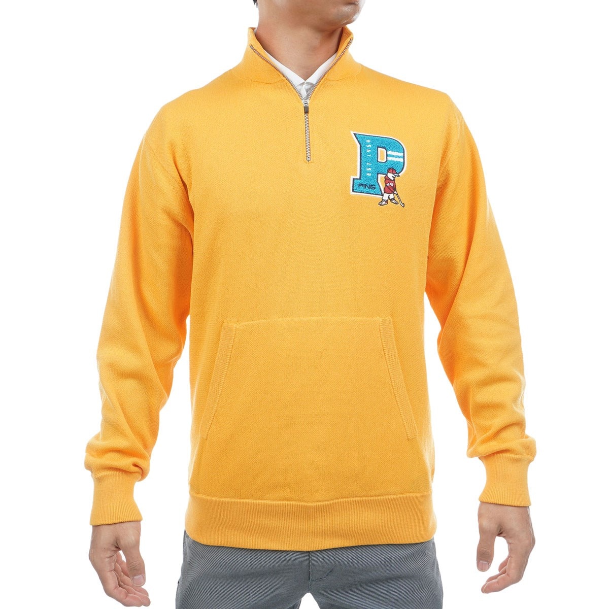 新品タグ付き　PING ピン　ゴルフ　カシミア100%ニット　「GOLD」 PING（ピン） ゴルフ ニットライク ジャージ 長袖 ハイネック
