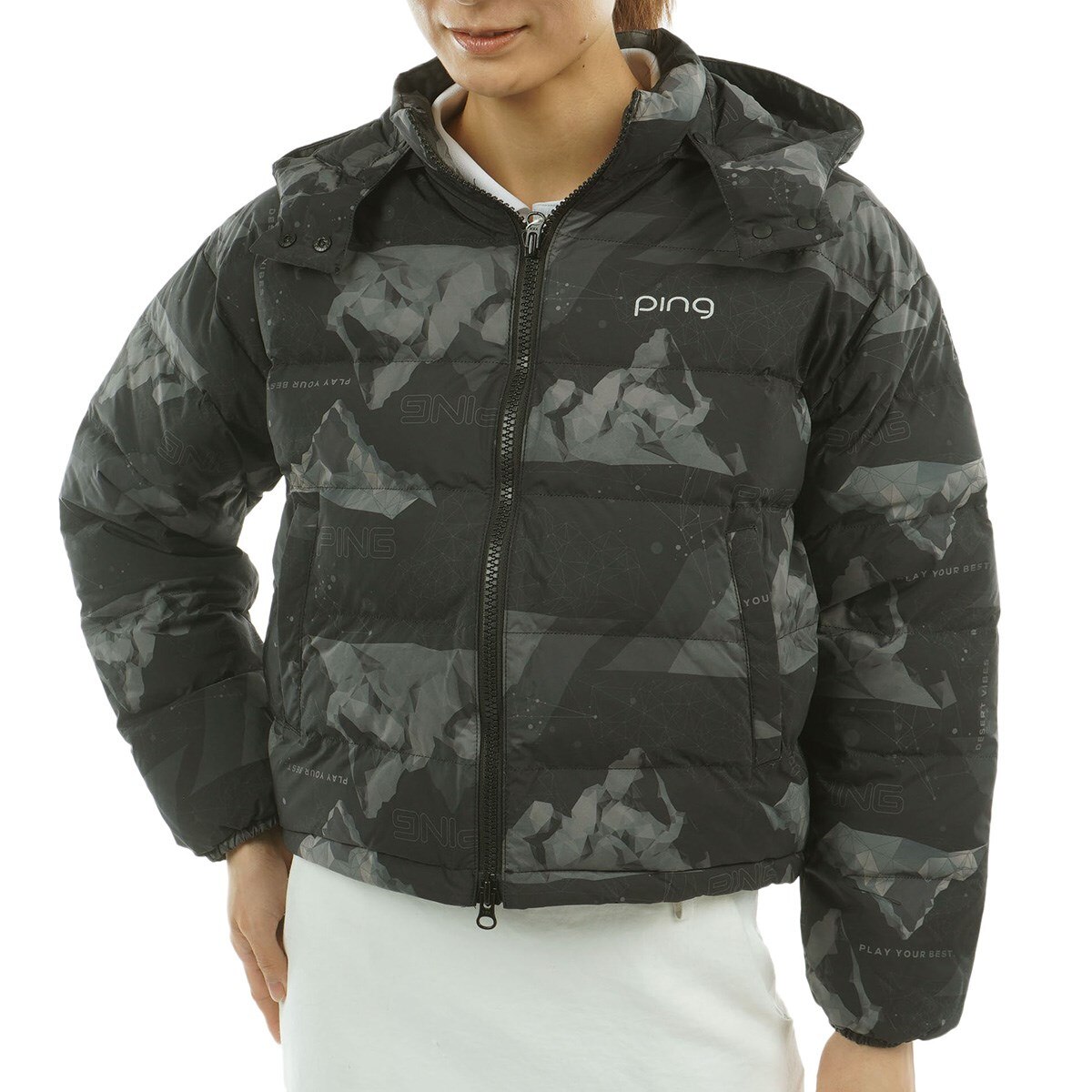 中綿フーディーブルゾン レディス(アウター(ブルゾン、ウインド