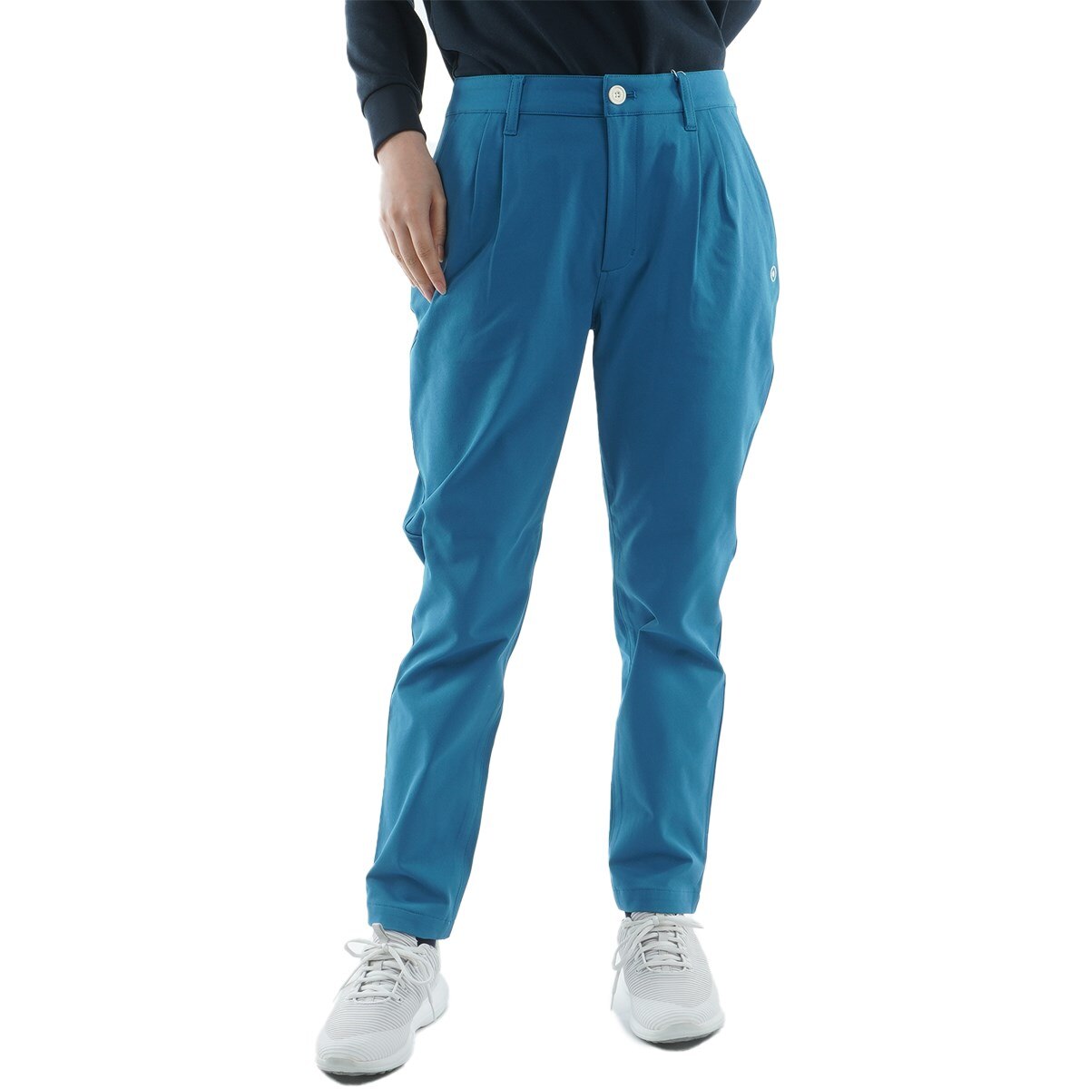 ストレッチ ツイルテーパード ツータックパンツ レディス(ロングパンツ