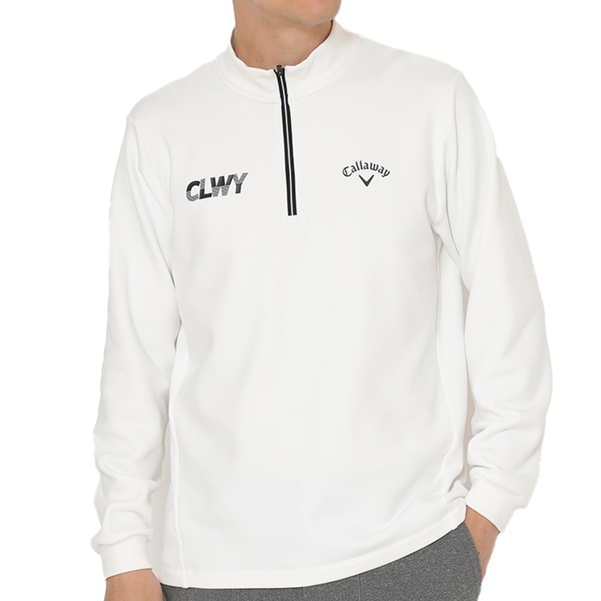 長袖ハーフジップモックネックシャツ(長袖シャツ・ポロシャツ