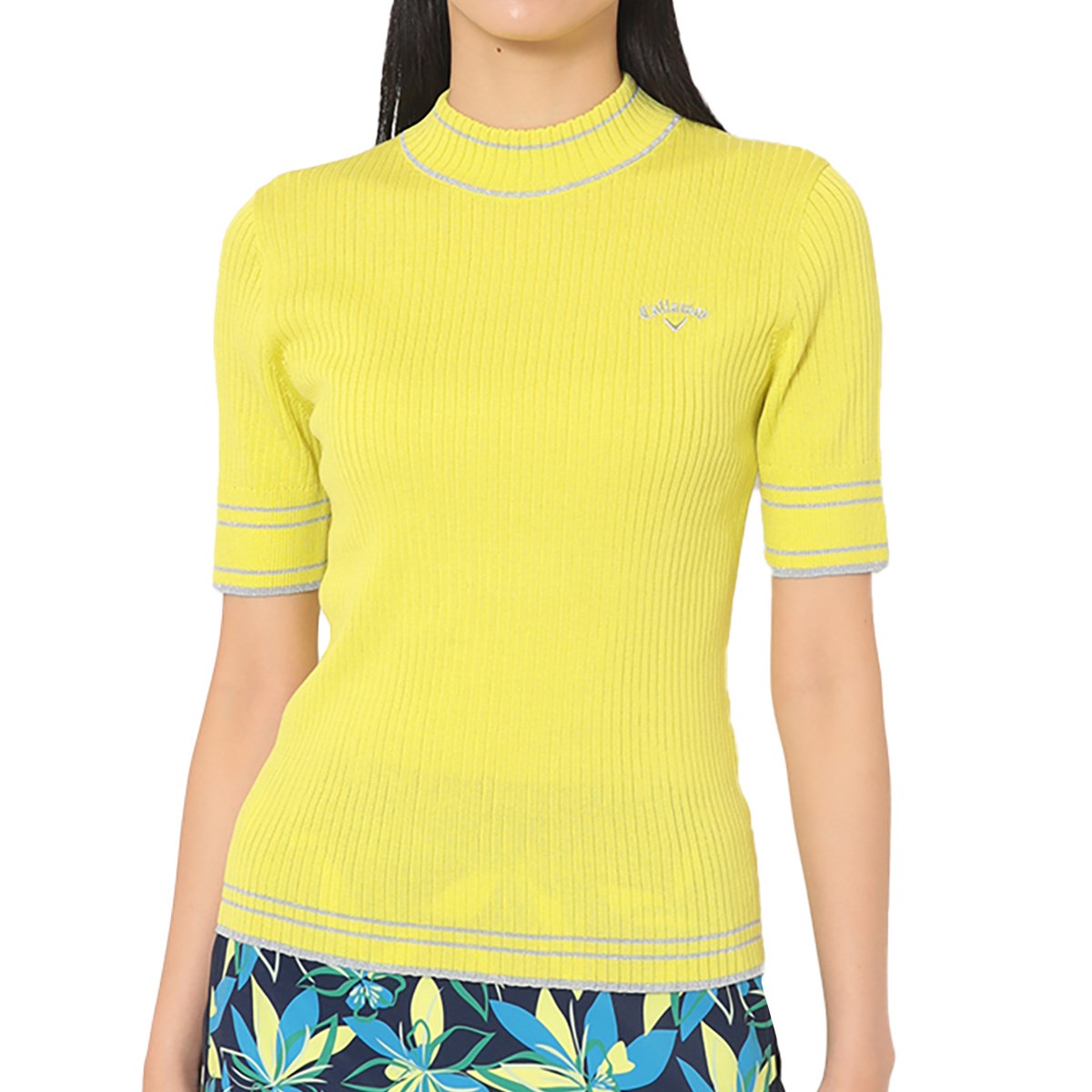 半袖モックネックセーター レディス(中間着(セーター