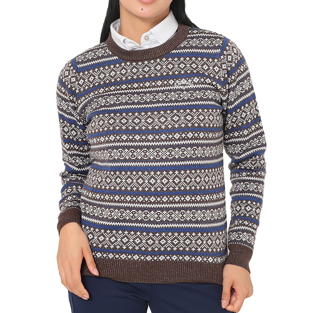 キャロウェイ　ウール100% セーター クルーネックセーター レディス(中間着(セーター、トレーナー