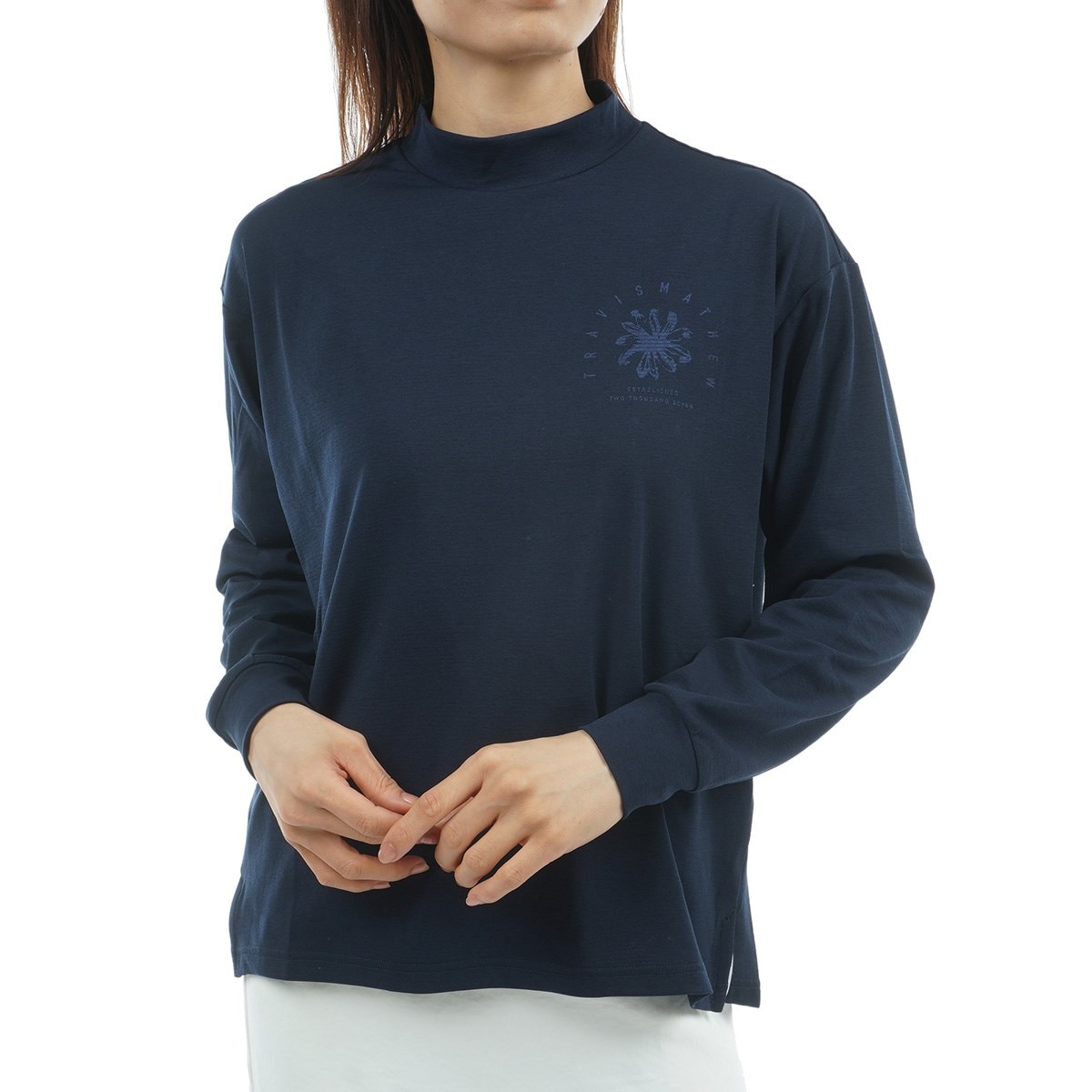 長袖モック【レディス】 WOMEN'S フローラルプリント 長袖モックネックシャツ - FootJoy