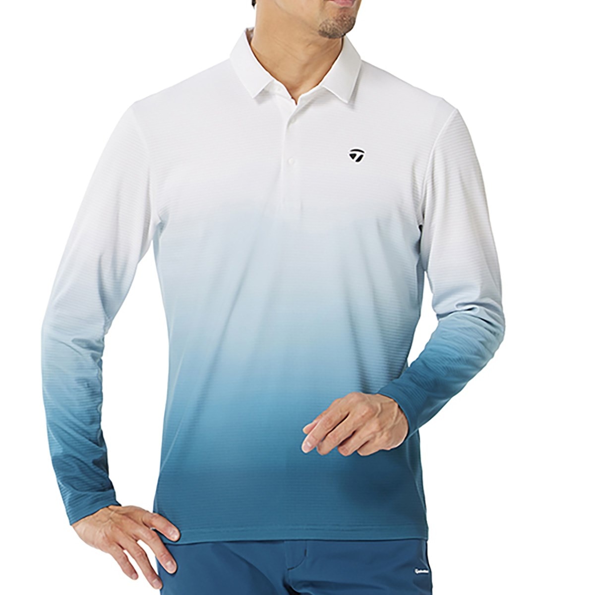 ストレッチ Tコントロール グラデーション長袖ポロシャツ(長袖シャツ