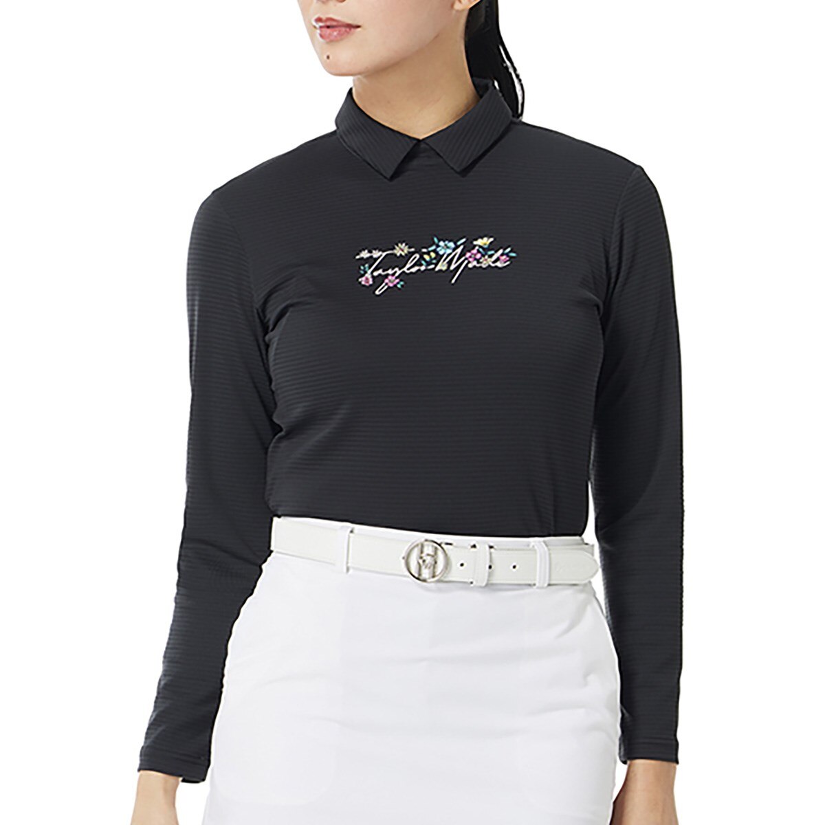 ストレッチ Tコントロール フラワーロゴ長袖シャツ レディス(長袖