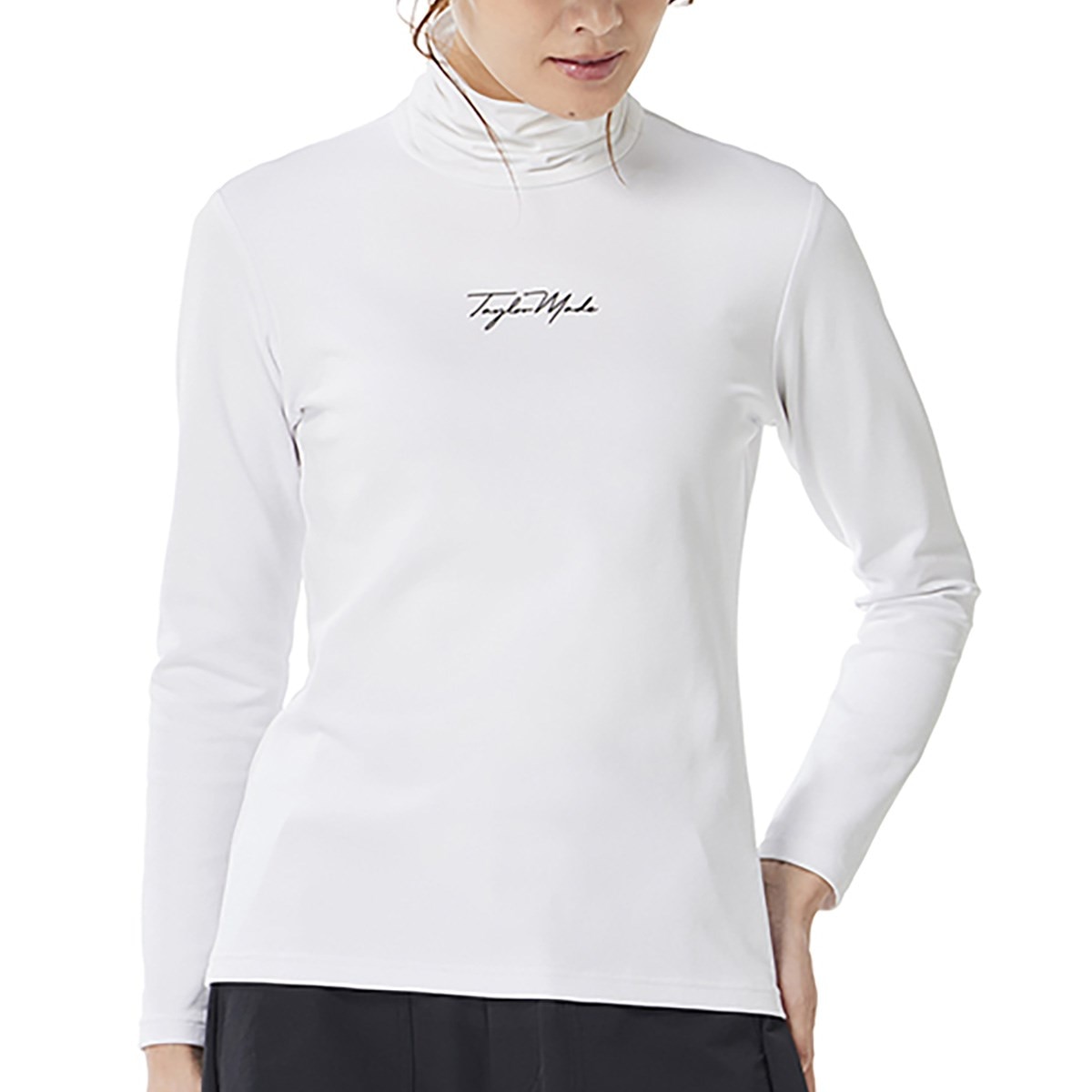 ストレッチ スクリプトロゴ 長袖モックシャツ レディス(長袖シャツ