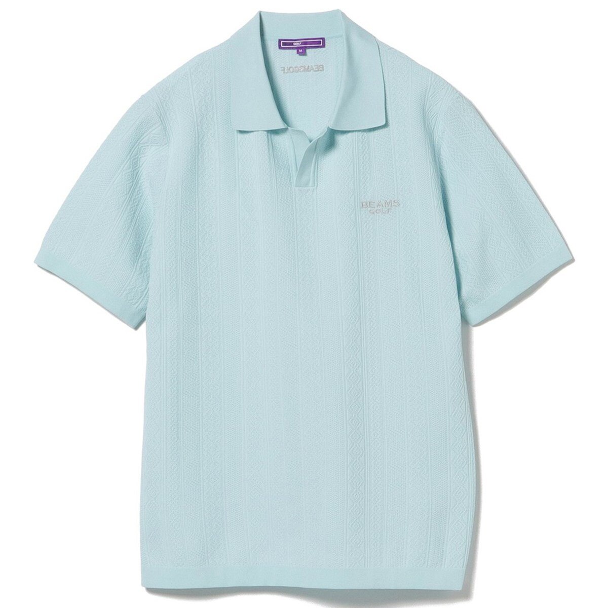 PURPLE LABEL ジャカード スキッパーポロシャツ(半袖シャツ