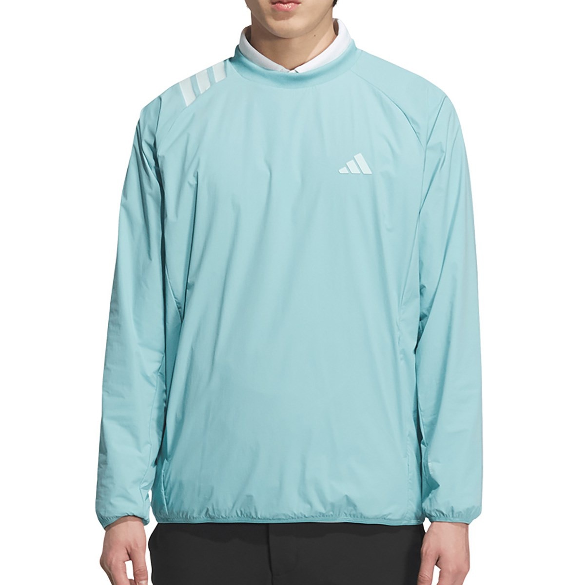 ストレッチ スリーストライプス プルオーバーウインドジャケット