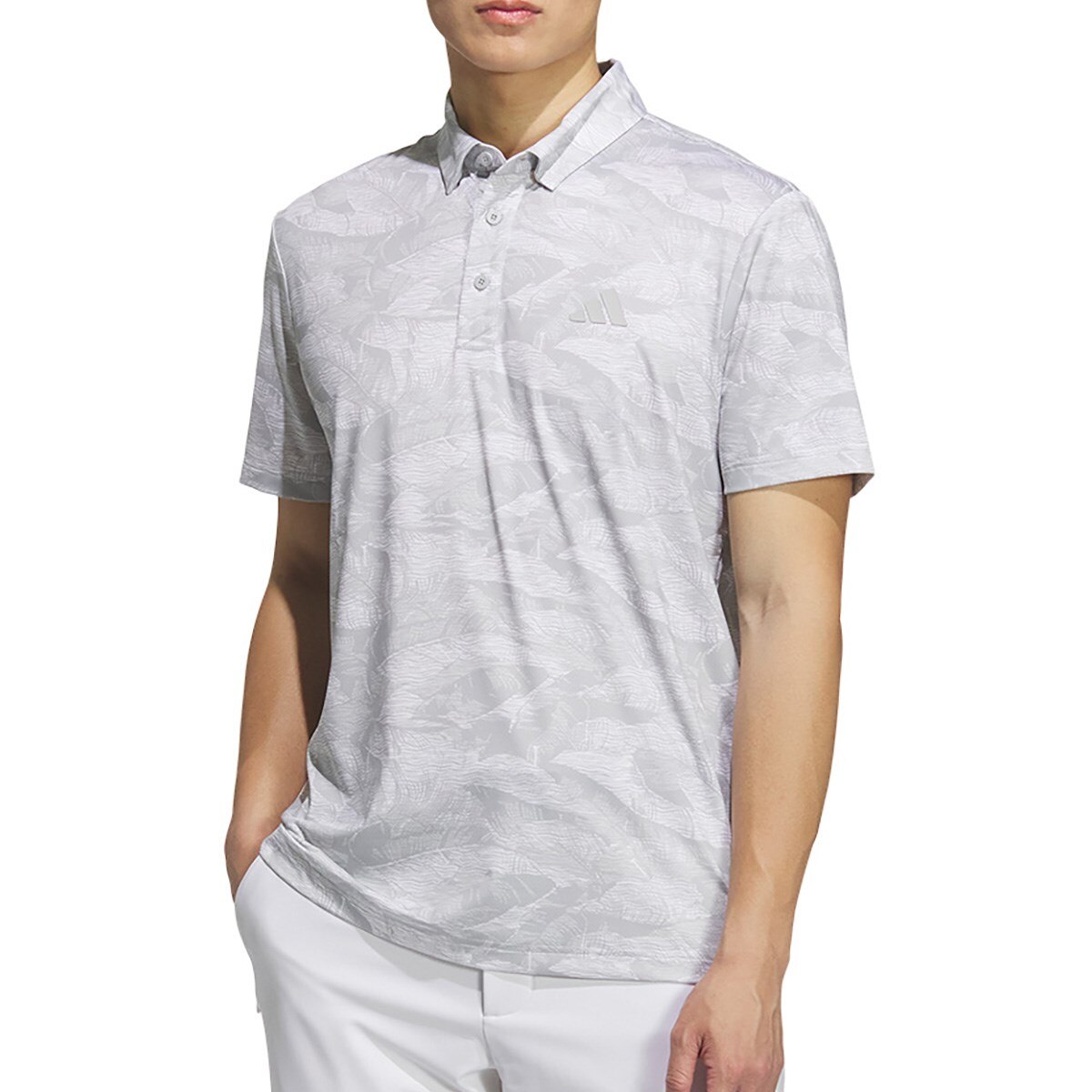 ストレッチ グラフィック ボタンダウン半袖ポロシャツ(半袖シャツ