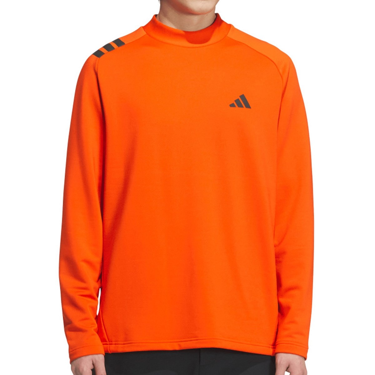 ストレッチ COLD.RDY スリーストライプス モック長袖シャツ(長袖シャツ