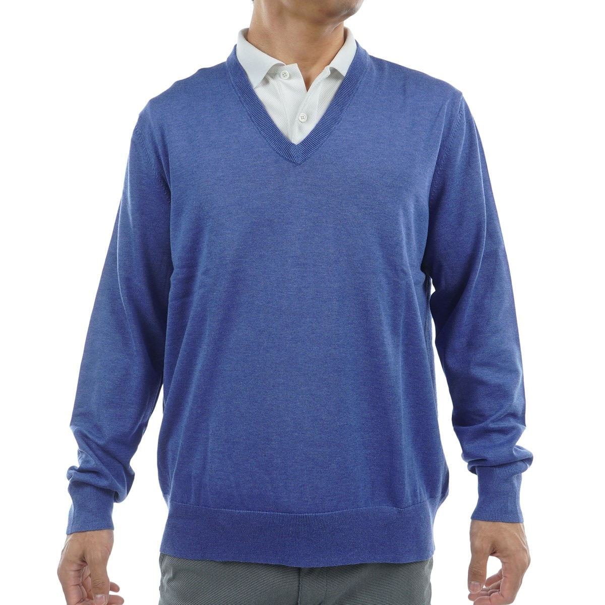 スーピマコットン Vネックセーター(中間着(セーター、トレーナー