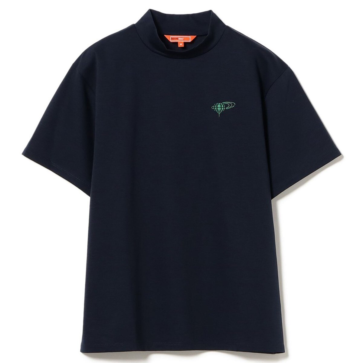 美品 22SS BEAMS GOLF ORANGE LABEL タテロゴ ORANGE LABEL スイングマン モックネック シャツ レディス(半袖シャツ