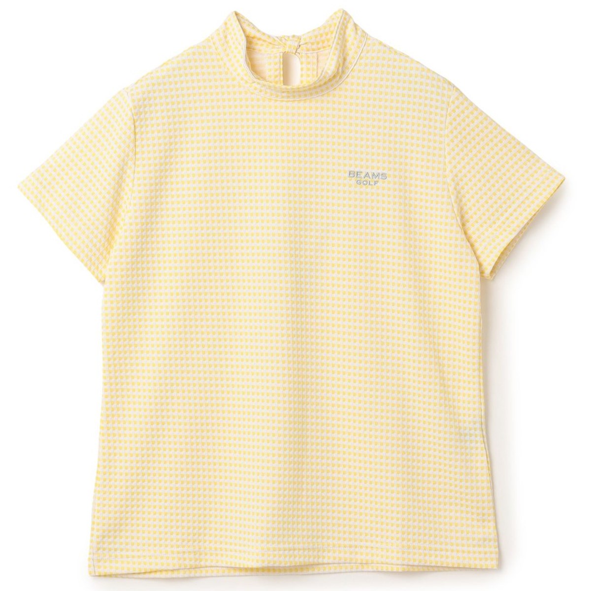PURPLE LABEL チェックジャカード リボンモックネックシャツ レディス
