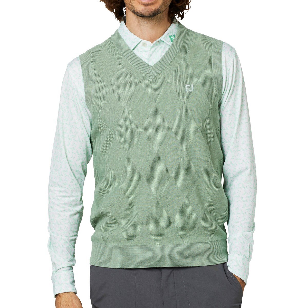 ストレッチ アーガイルVネックベスト(ベスト)|Foot Joy(フットジョイ