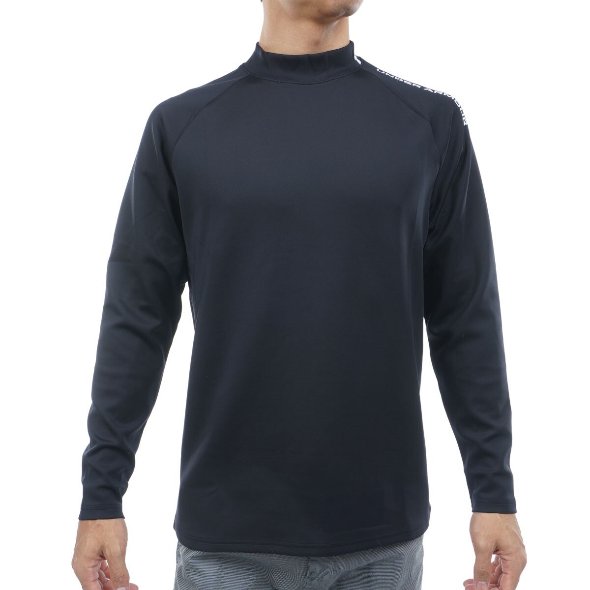 Under Armour ブラック 長袖セーター 新品タグ付き UA ドライブアーマー ストレッチ モックネック長袖ニットシャツ(中間着