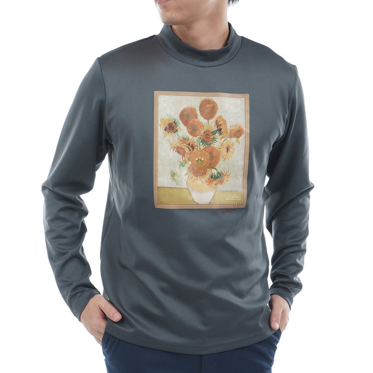 ビバハート　VIVA HEART　ストレッチ VIVAHE ART 絵画プリント長袖プルオーバー ストレッチ VIVAHE ART 絵画プリント長袖プルオーバー(長袖シャツ