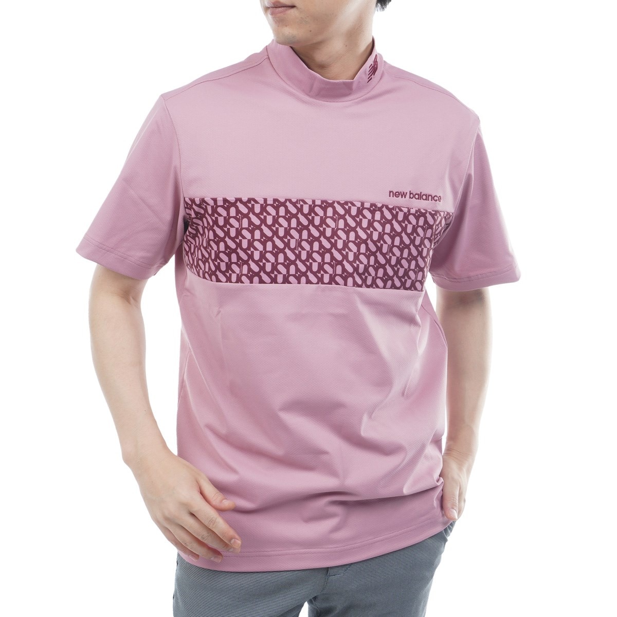 【新品】ニューバランス／ハイネック ／モックネック／半袖 New Balance Golf ニューバランス 半袖ハイネックシャツ モック