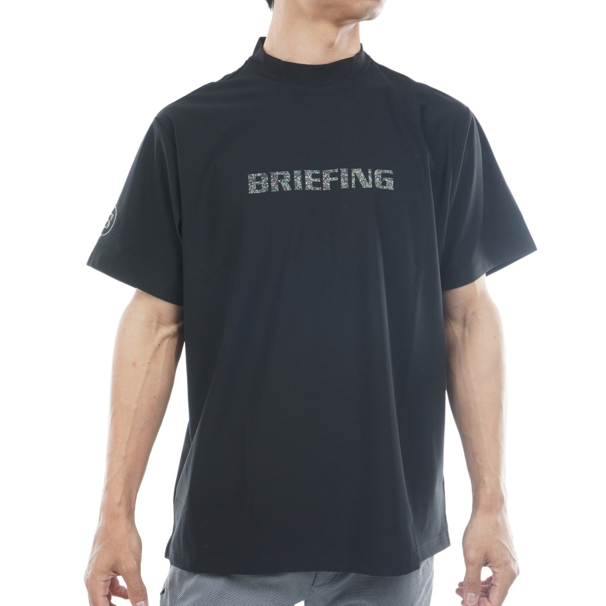ブリーフィング BRIEFING ミニ ロゴ RF ハイネック半袖シャツ