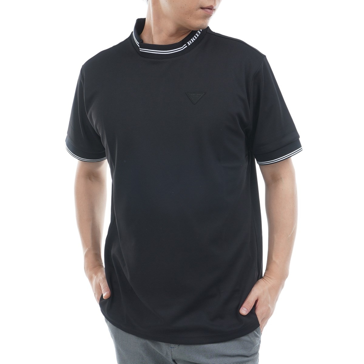 LA ミニライン ハイネック半袖シャツ(半袖シャツ・ポロシャツ