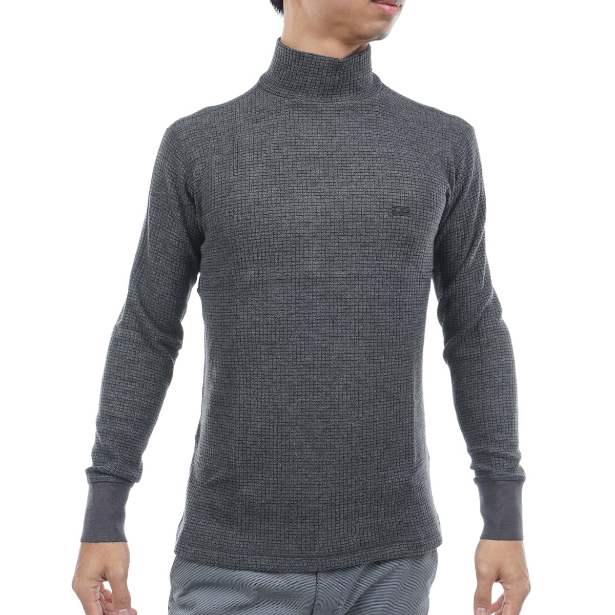 ロサーセン　ROSASEN　ストレッチ 微起毛 ワッフル ハイネックインナー長袖シャツ ストレッチ 微起毛 ワッフル ハイネックインナー長袖シャツ(【男性