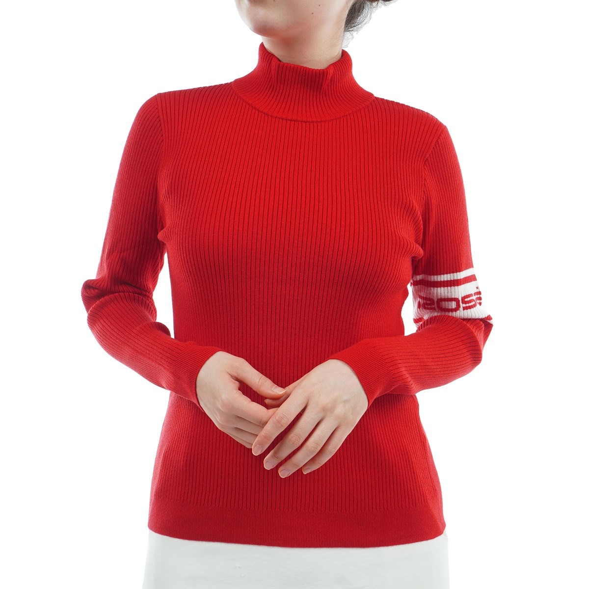 ラインデザイン タートルネックセーター レディス(中間着(セーター