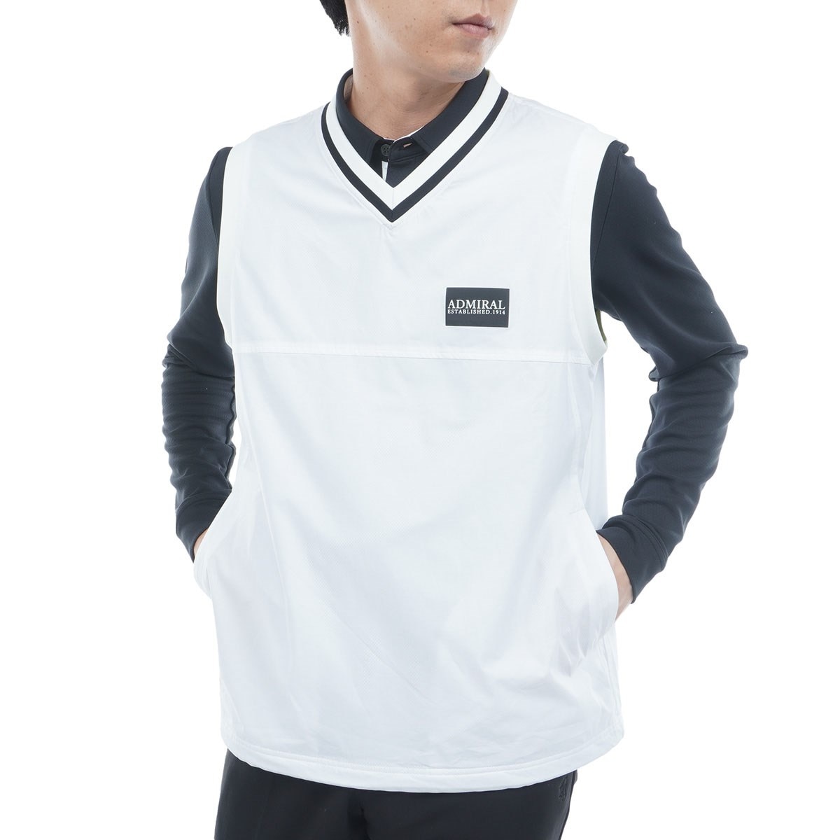 ストレッチ Vネック ウインドベスト(ベスト)|Admiral(アドミラル