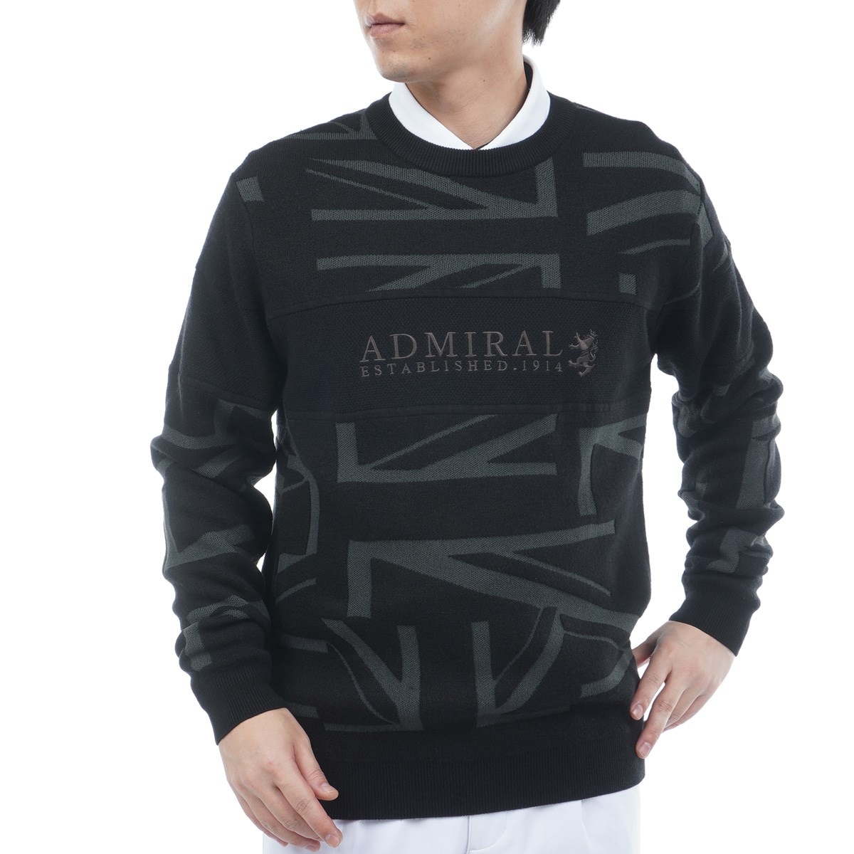 Admiral - 【新品】アドミラルゴルフ　ロゴタートルネックニット　黒　M Admiral GOLF［アドミラルゴルフ］発熱ストレッチハイネック