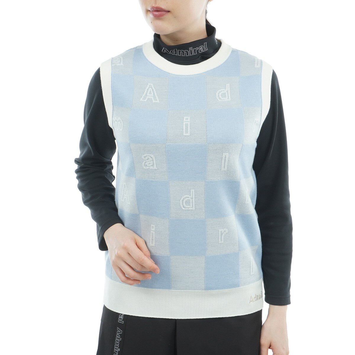 モノグラムジャカード ライトクルーニットベスト レディス(ベスト