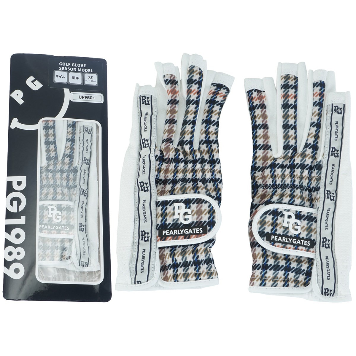 新品　パーリーゲイツ　両手グローブ パーリーゲイツ PG 手描き風プリントネイルスルーグローブ(両手