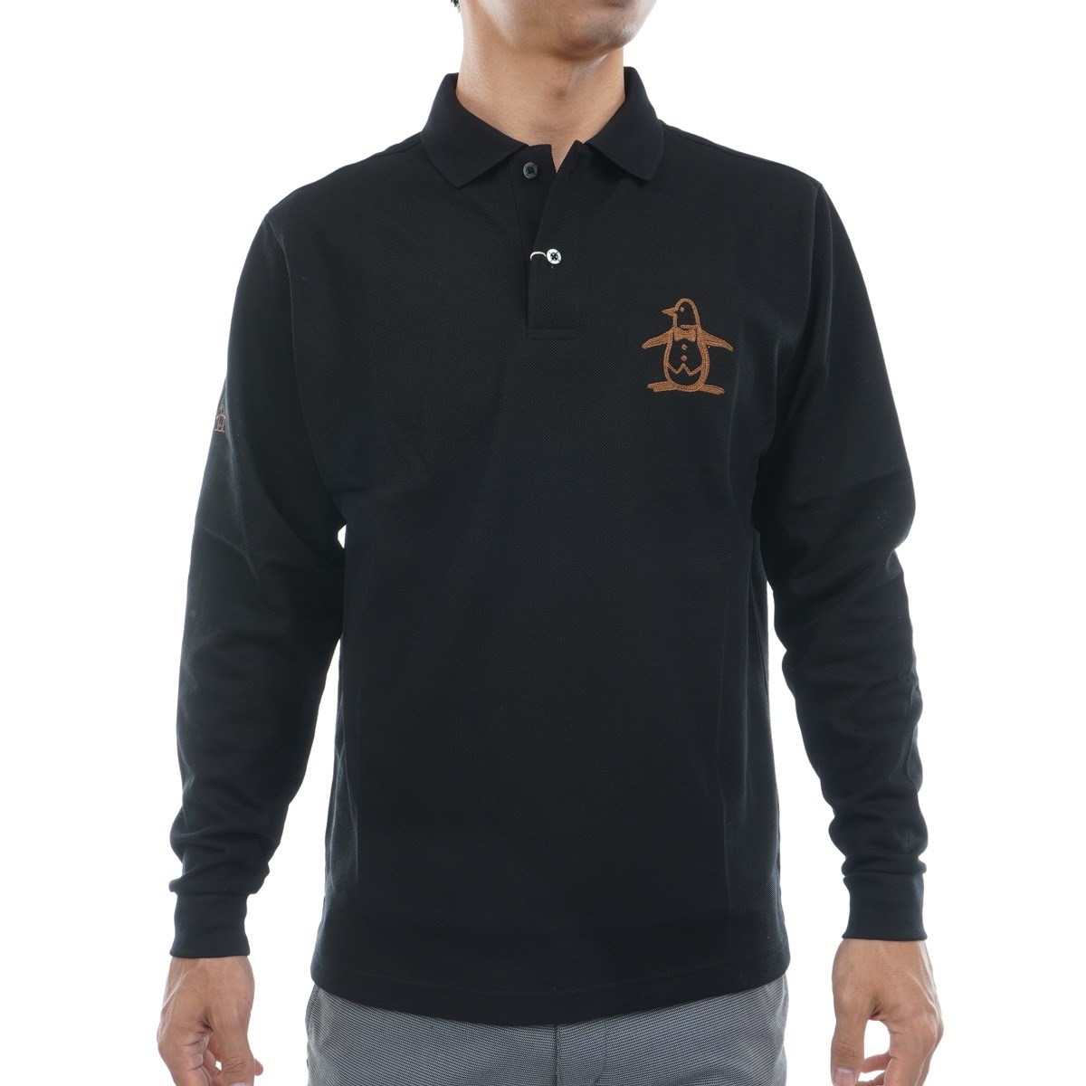 【新品】1piu1uguale3golf×三浦技研長袖ポロシャツ/ブラック5 113 GOLF×三浦技研 L/S POLO |1PIU1UGUALE3(ウノ ピゥ ウノ
