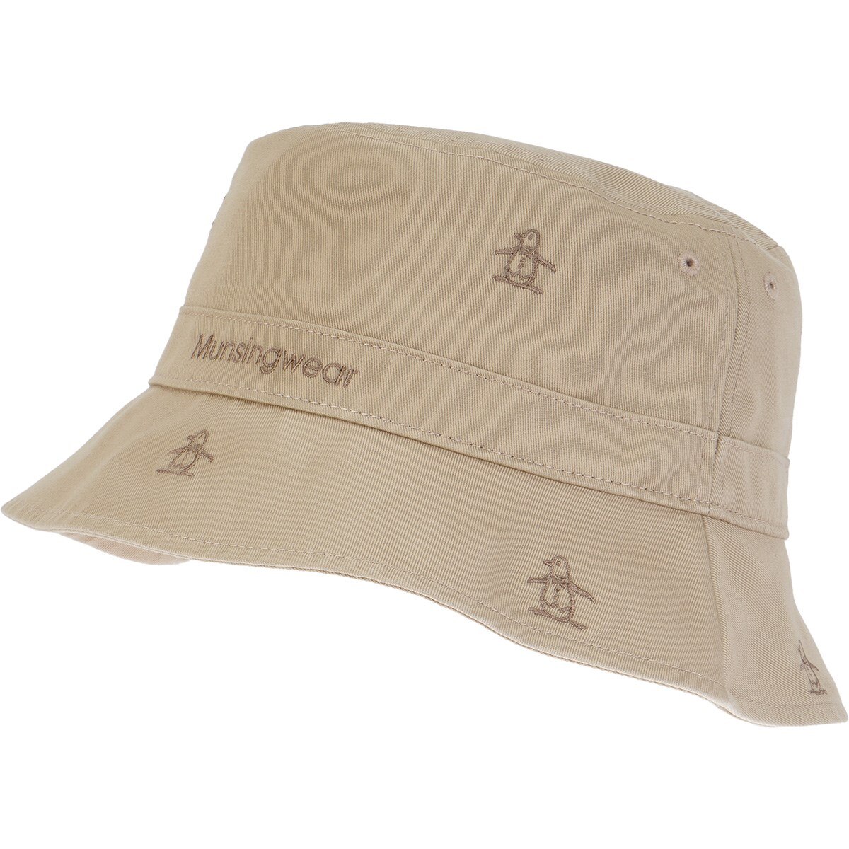 コットンツイル ペンギン飛び柄刺繍バケットハット(【男性】その他帽子