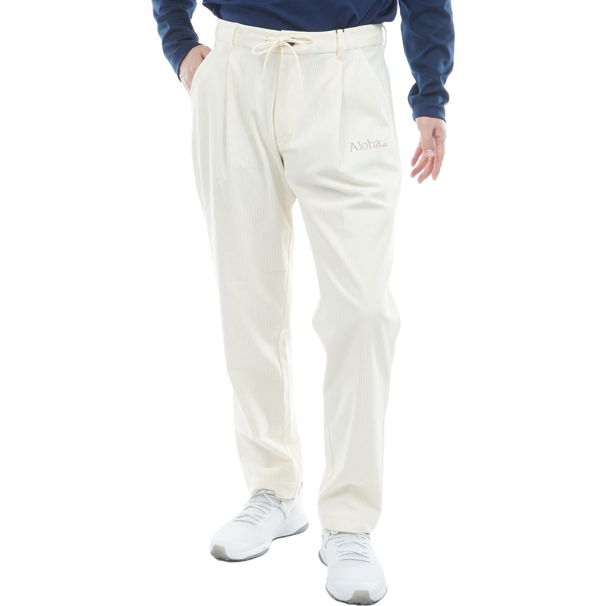 ストレッチ ウカコーデュロイ ワンタックトラウザーズパンツ(ロング