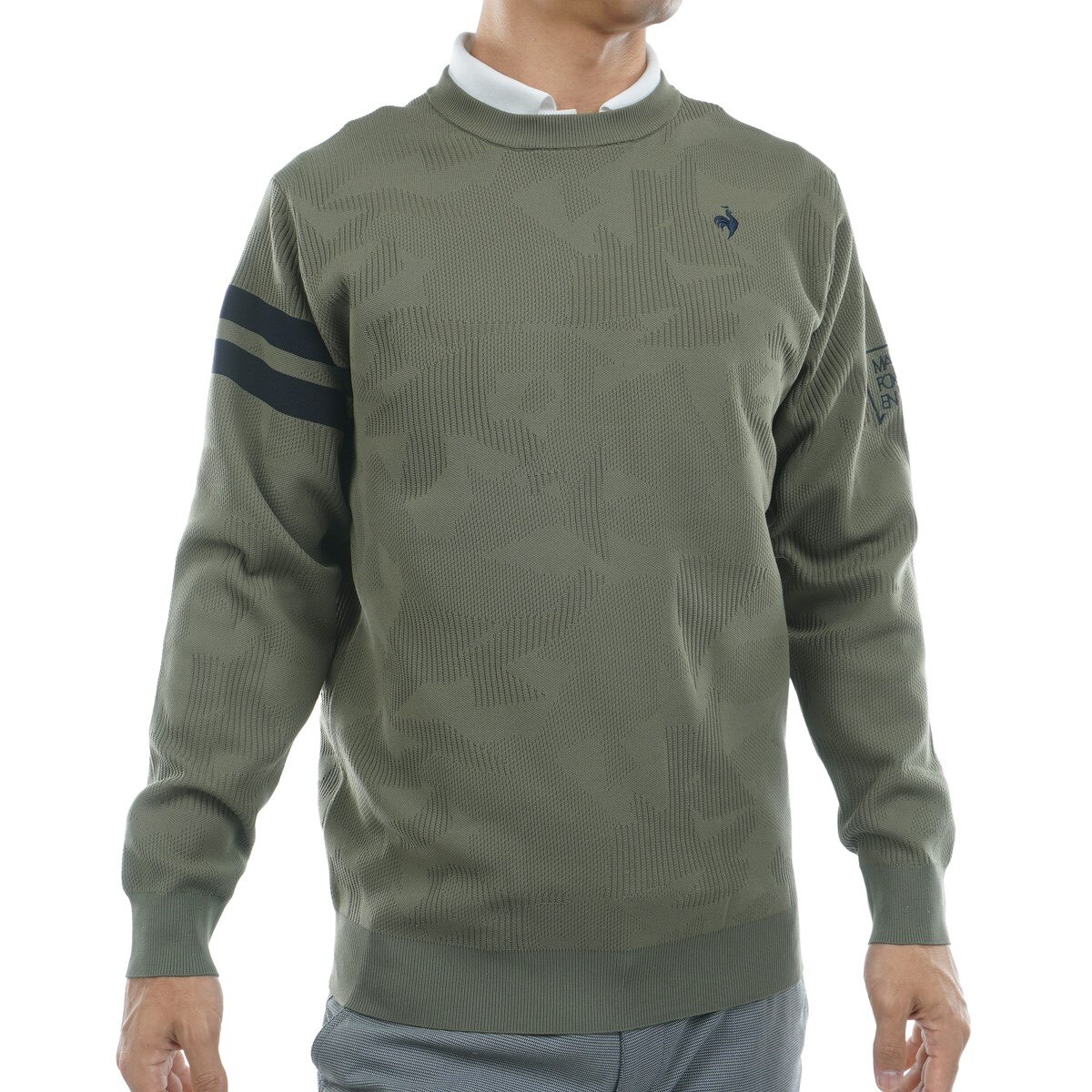 モザイク柄ジャカードセーター(中間着(セーター、トレーナー))|Le coq