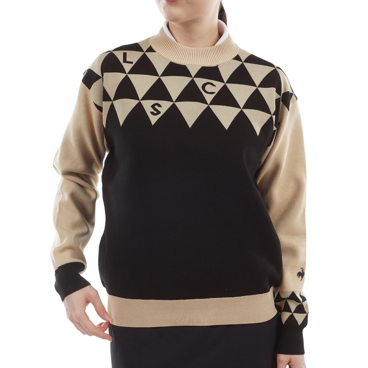 ストレッチ 裏地付きモックネックセーター レディス(中間着(セーター