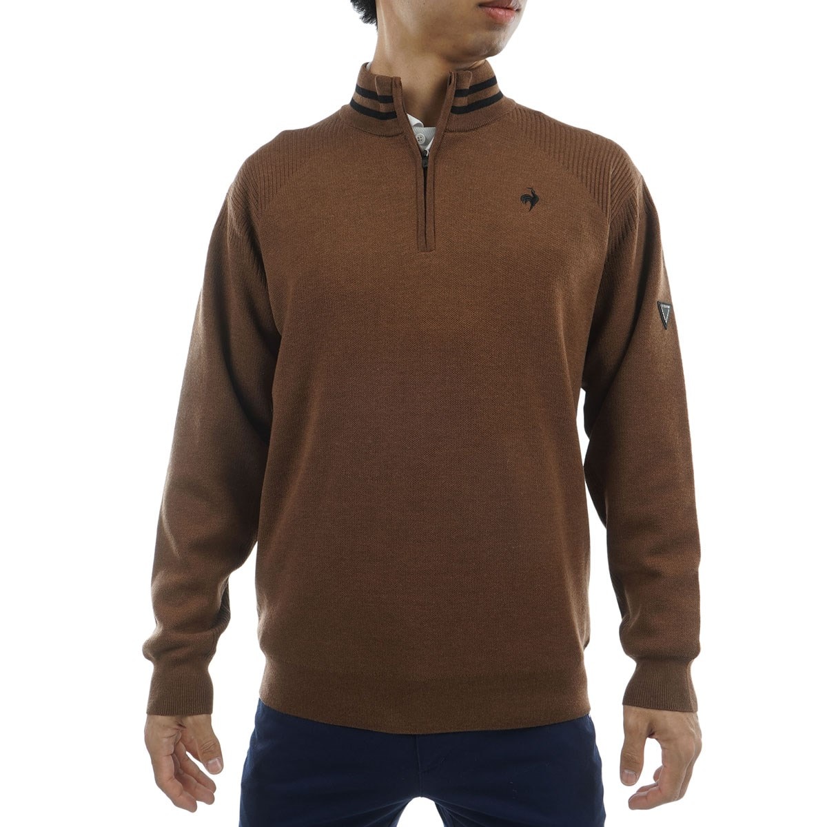 ストレッチ ハーフジップセーター(中間着(セーター、トレーナー))|Le