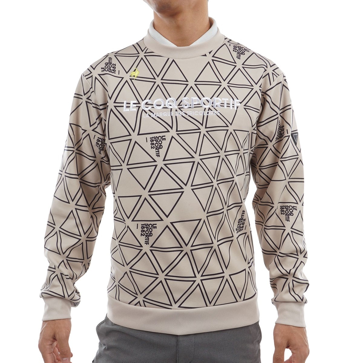 ストレッチ トライアングル柄プルオーバー(中間着(セーター