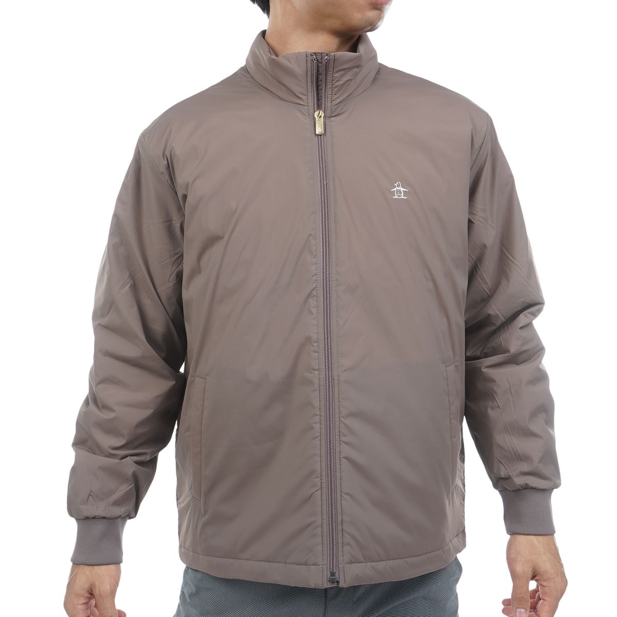 Munsingwear マンシングウェア ジップアップジャケット ゴルフウェア Munsingwear マンシングウェア ロゴプリント フルジップ