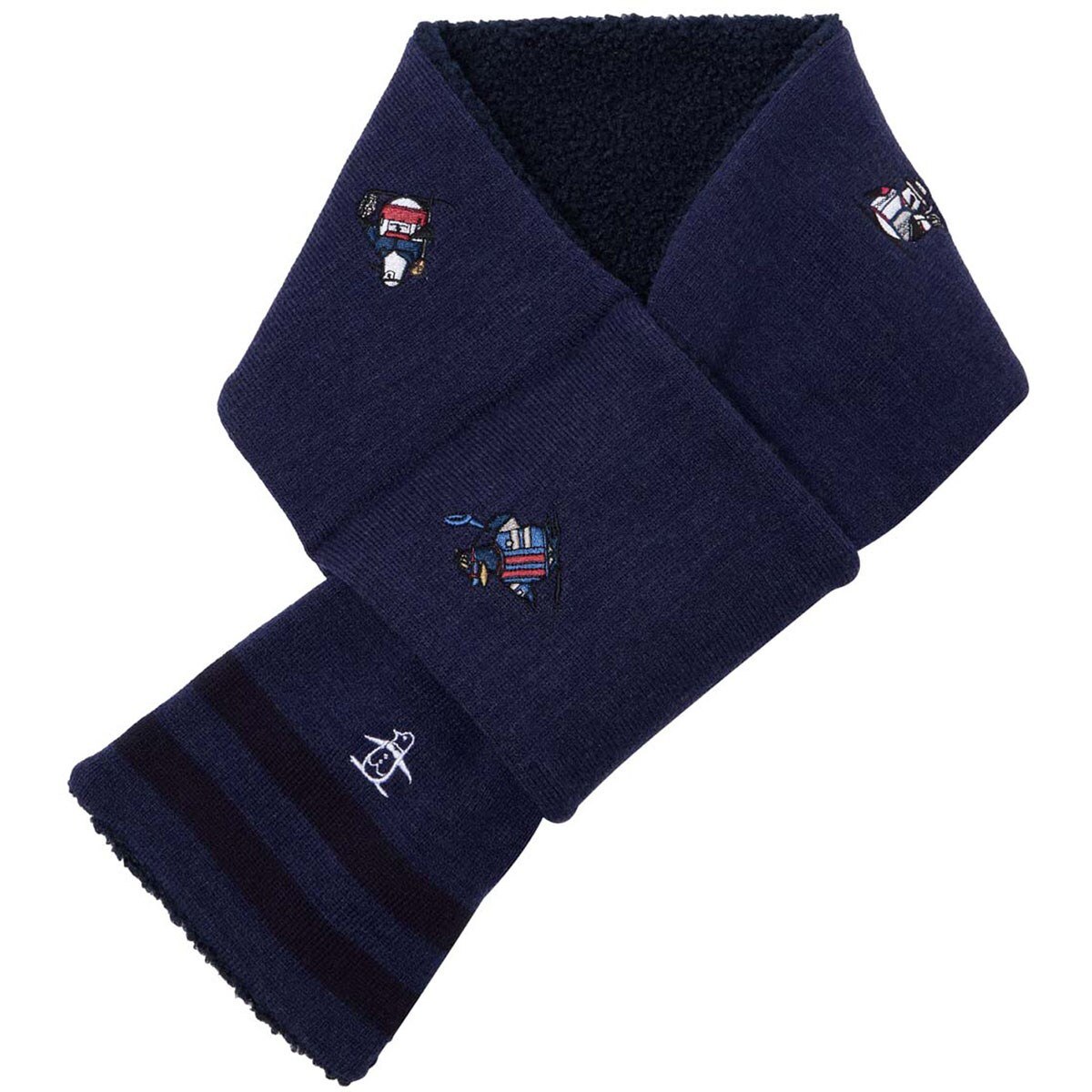 マンシングウェア　Munsingwear　70th ANNIVERSARY ペンギンキャラクター刺繍 コンパクトマフラー 70th ANNIVERSARY ペンギンキャラクター刺繍 コンパクトマフラー