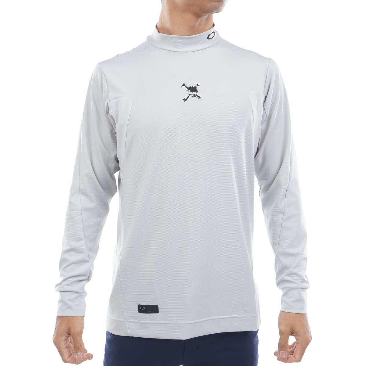 スカル THICKNESS ストレッチモックネック長袖シャツ(長袖シャツ