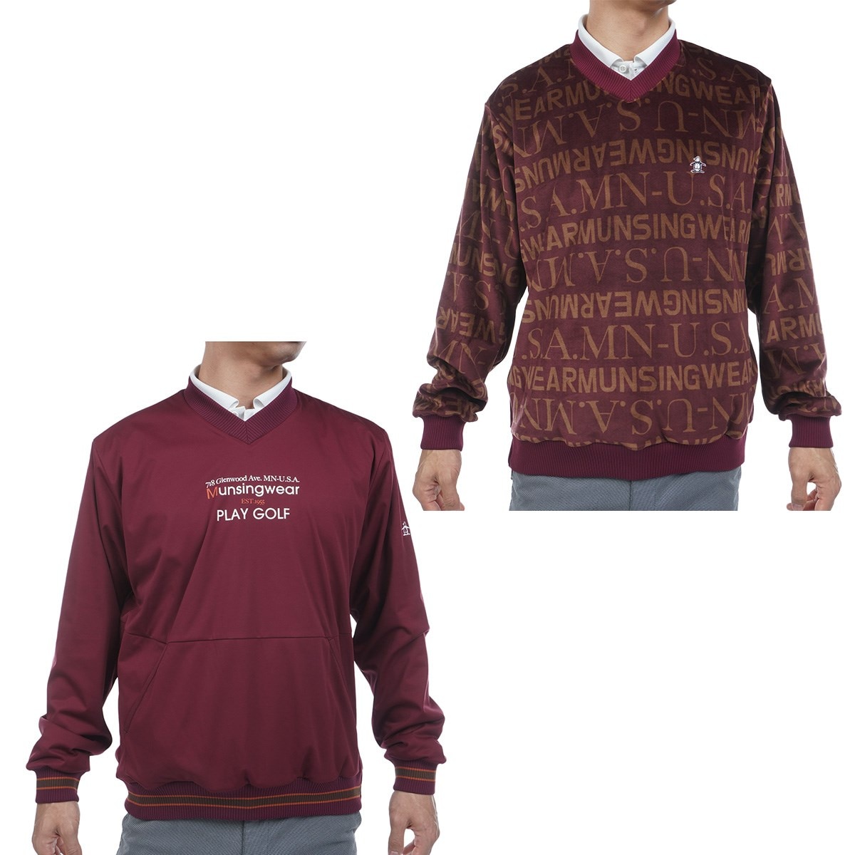 ストレッチ リバーシブル Vネックブルゾン(アウター(ブルゾン