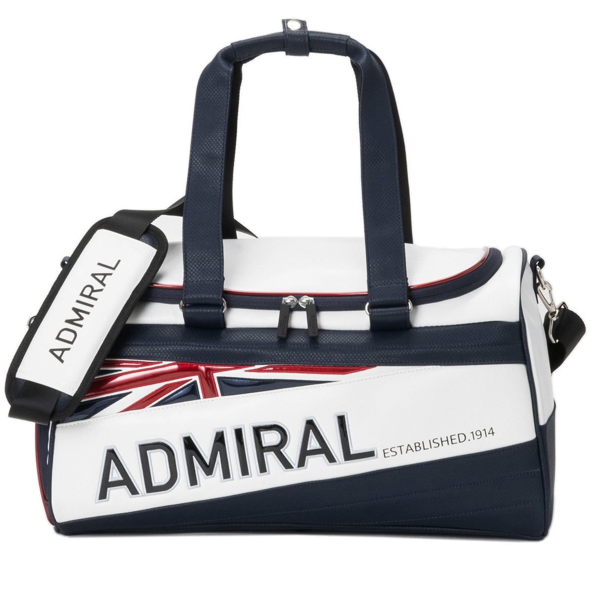 Admiral★アドミラル★9.5型★美品★スタッフ(WH×SILVER) パフォーマンススポーツ ボストンバッグ(ボストンバッグ