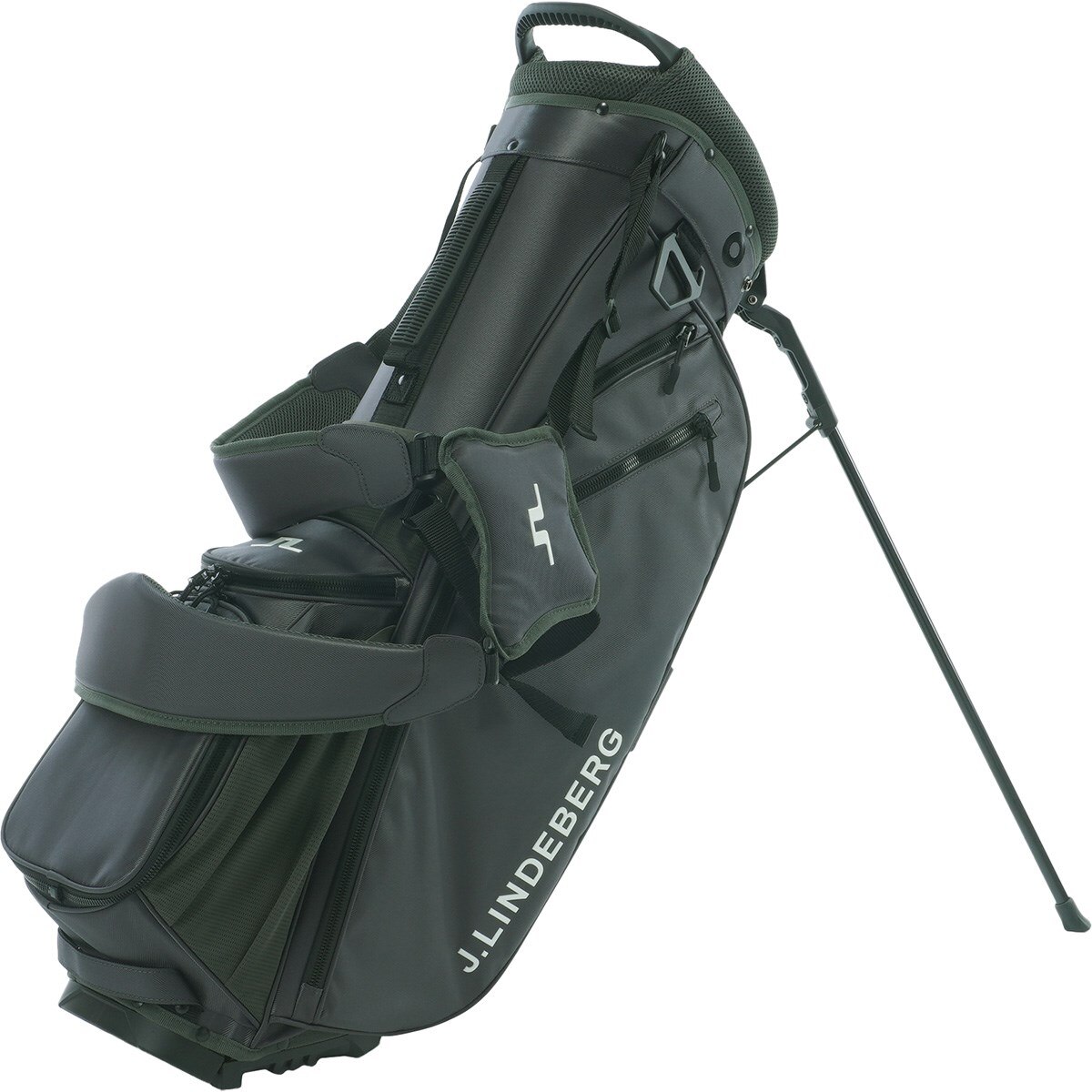 未使用品　J.LINDEBERG ブラック　キャディバック　タグ付き 日本未販売【J.Lindeberg】スタッフTOURゴルフバッグBlack&White