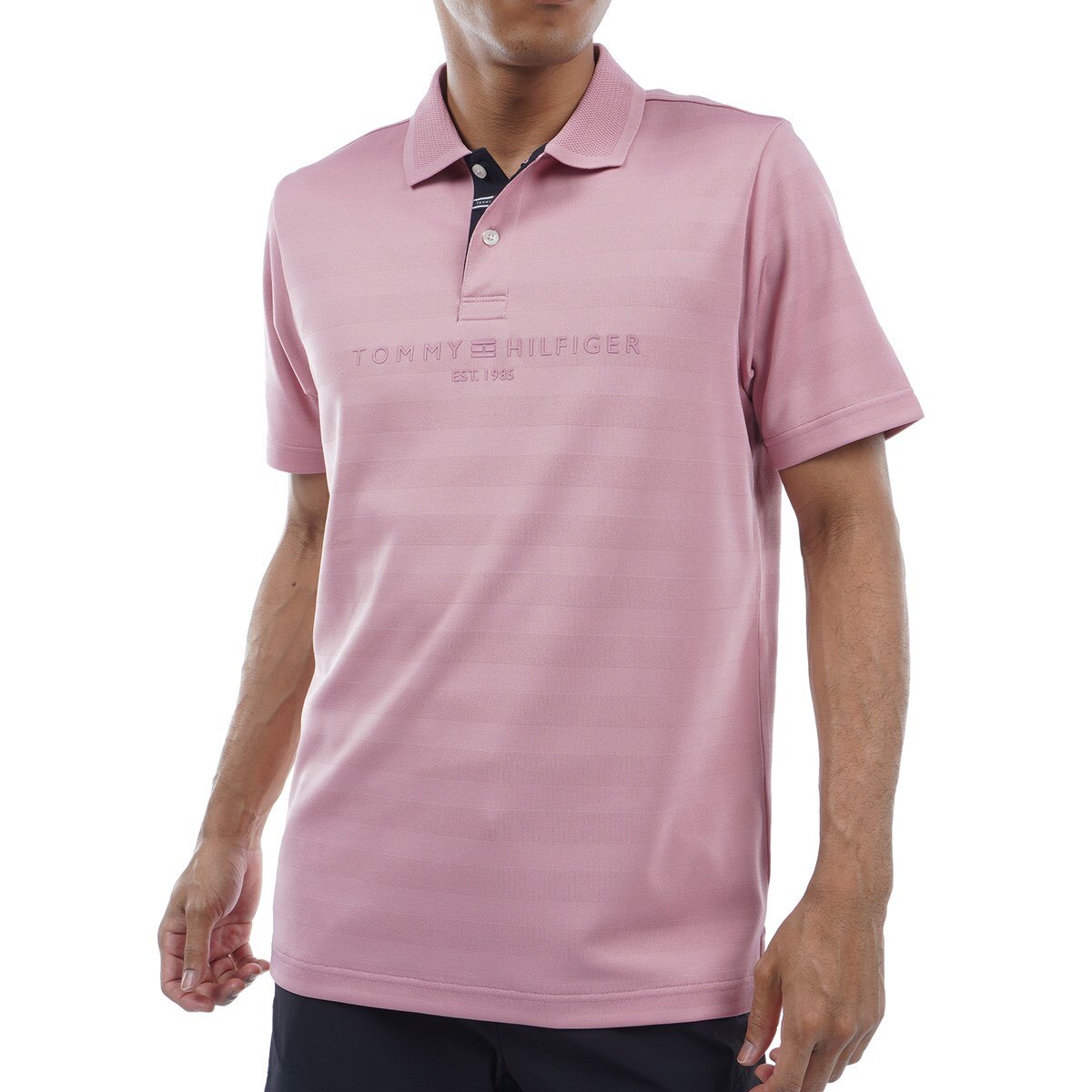 CPG GOLF フリル袖ポロシャツ M ピンク アウトレット】シャドーロゴ 半袖ポロシャツ(半袖シャツ・ポロシャツ