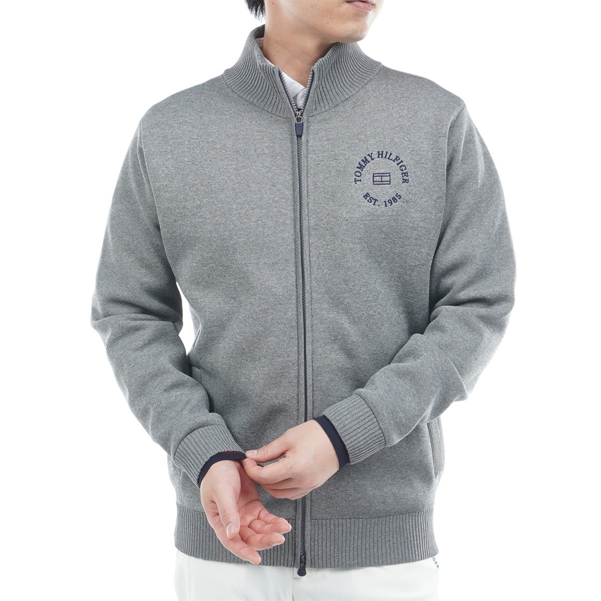 【新品未使用】トミーヒルフィガーゴルフ モール ニットジャケット Lサイズ モール ニットジャケット(アウター(ブルゾン、ウインド、ジャケット