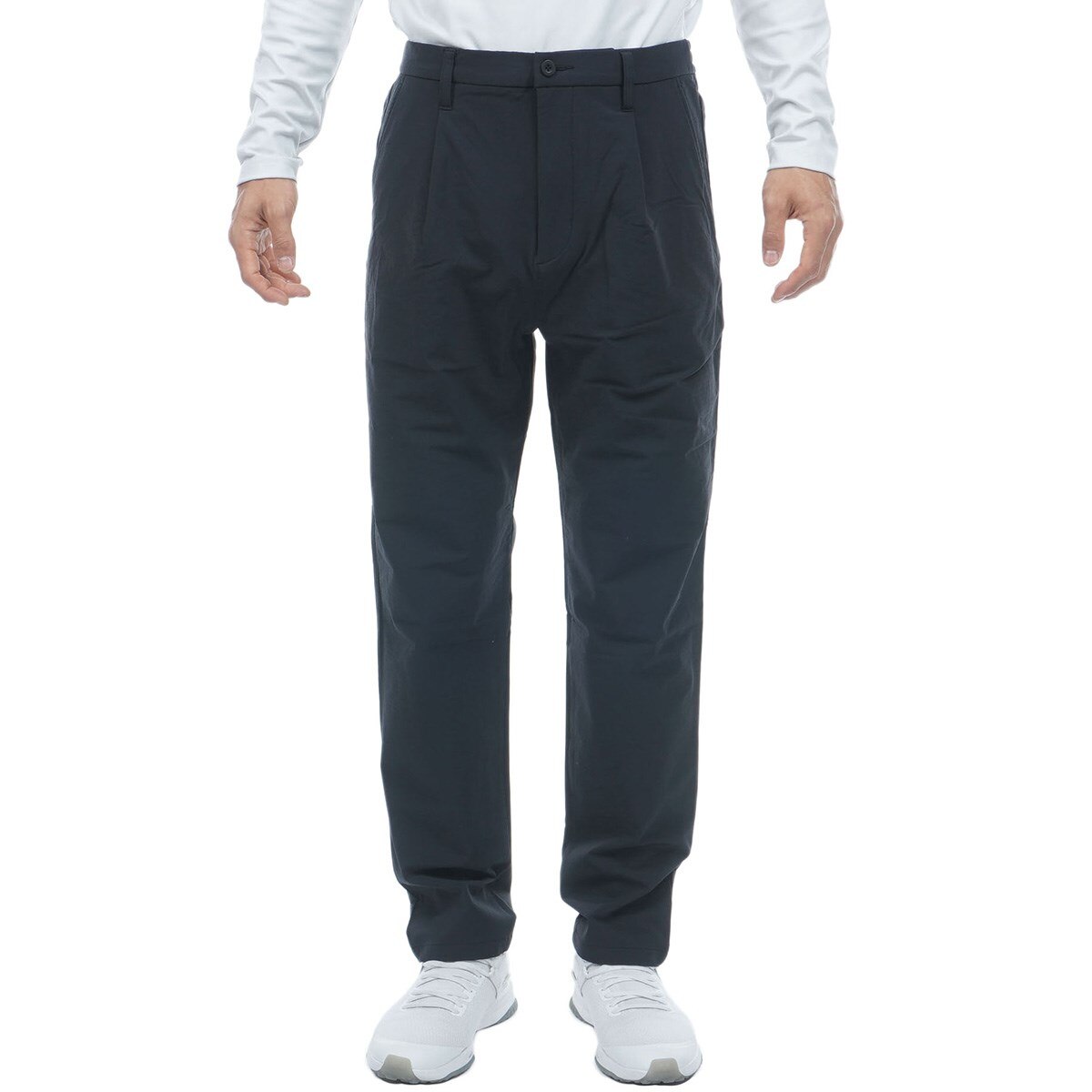 ストレッチ 裏起毛 ストームフリース ワイドテーパード ワンタック