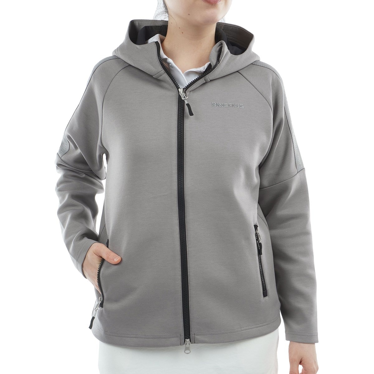 ウォーム ロゴ ライン パーカー レディス(中間着(セーター、トレーナー